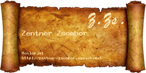 Zentner Zsombor névjegykártya